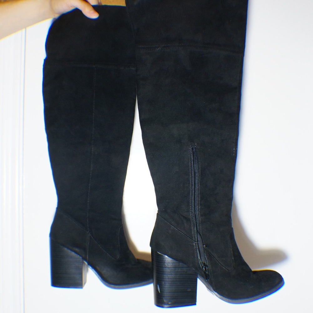 PERMANENTLY CLOSING Faux suede knee high boots